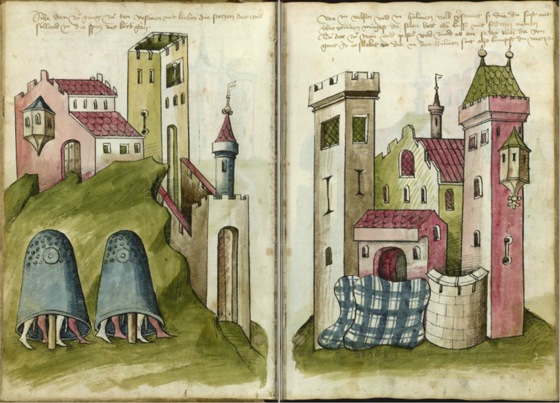 1459 Besieging Castles From the Thott Manuscript. p. 50-51