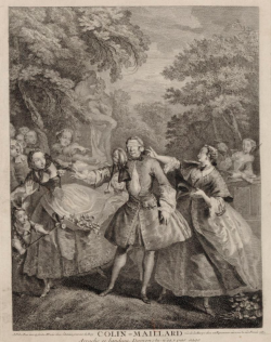Colin-Maillard par Jacques-Philippe Le Bas (XVIIIe siècle), Gallica, BNF.